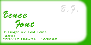 bence font business card